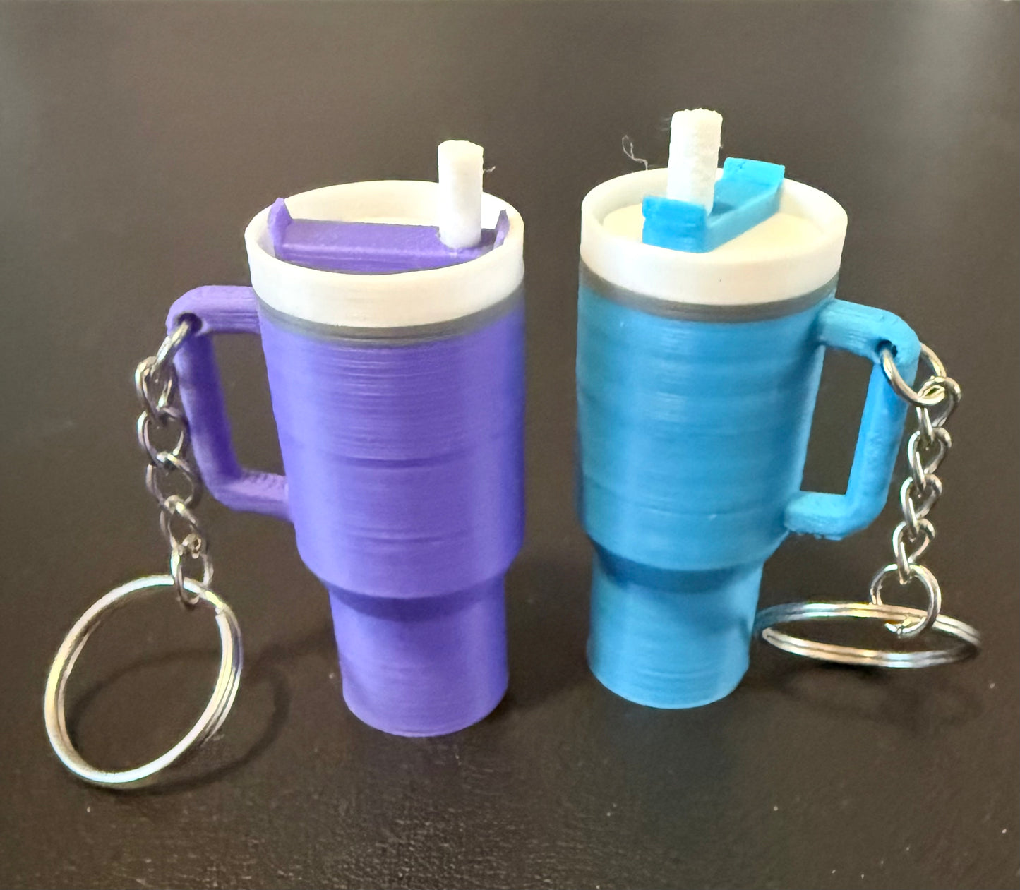 Tumbler Keychain Purple and Blue