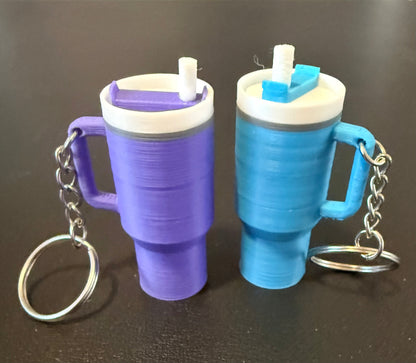 Tumbler Keychain Purple and Blue